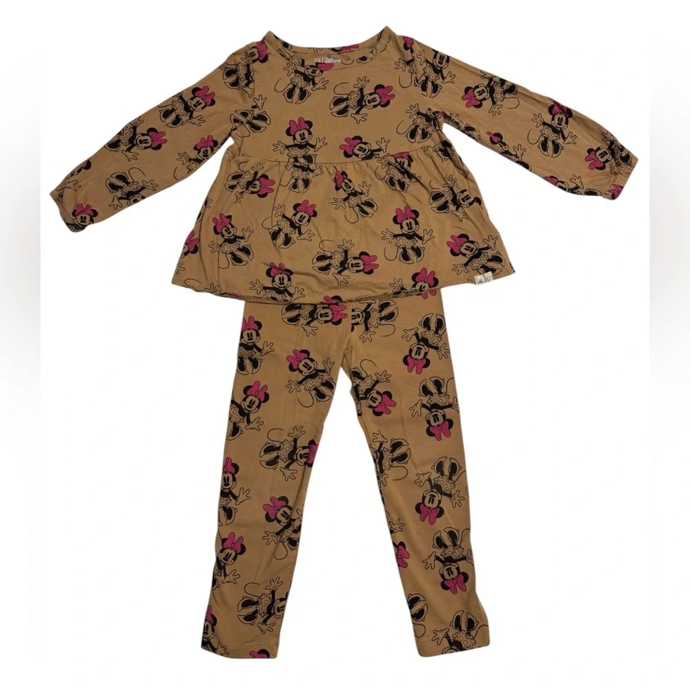 baby GAP x Disney Minnie Mouse Kids Set - Brown and Pink size 4